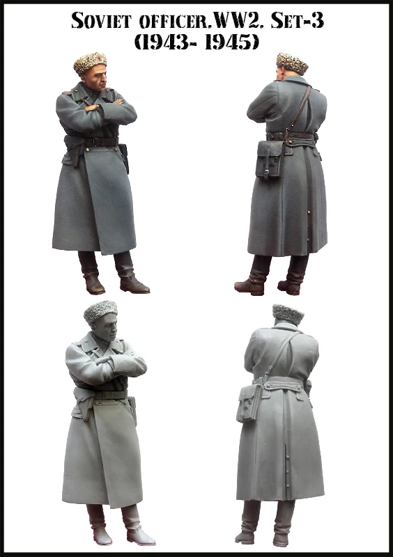 

[tuskmodel] 1 35 scale resin model figures kit WW2 soviet offiecr set1