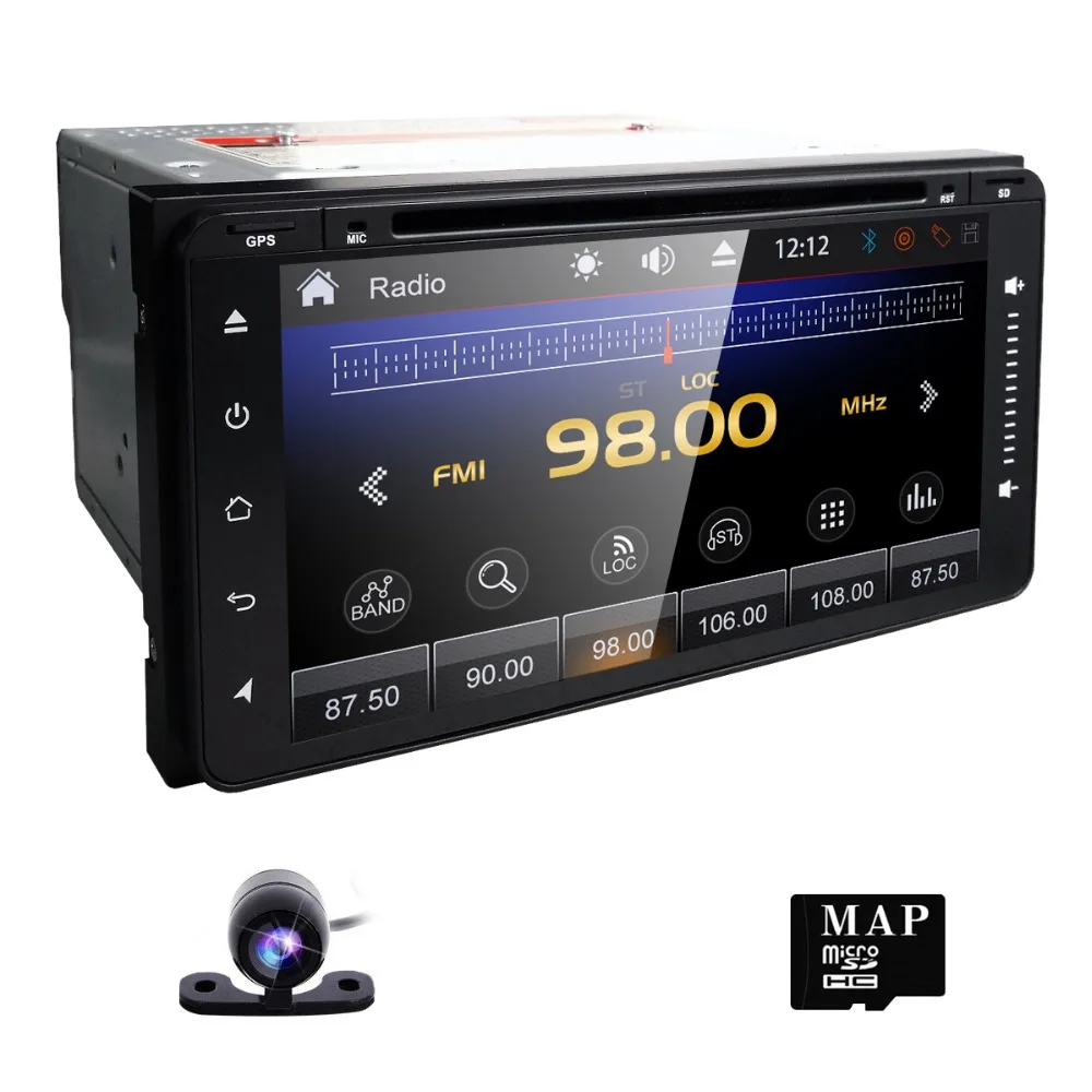 

Car DVD Player For Toyota Universal RAV4 Corolla Hilux Terios Land Cruiser Tundra Camry HIACE 4RUNNER GPS Free Camera + SD card