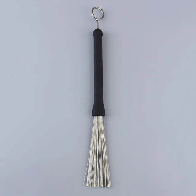 1 Pair Rubber Handle Metal Wire Drum Throw Retractable Brushes Sticks Drop Shipping