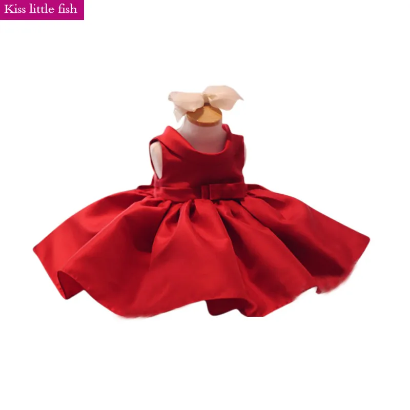 dark red flower girl dresses