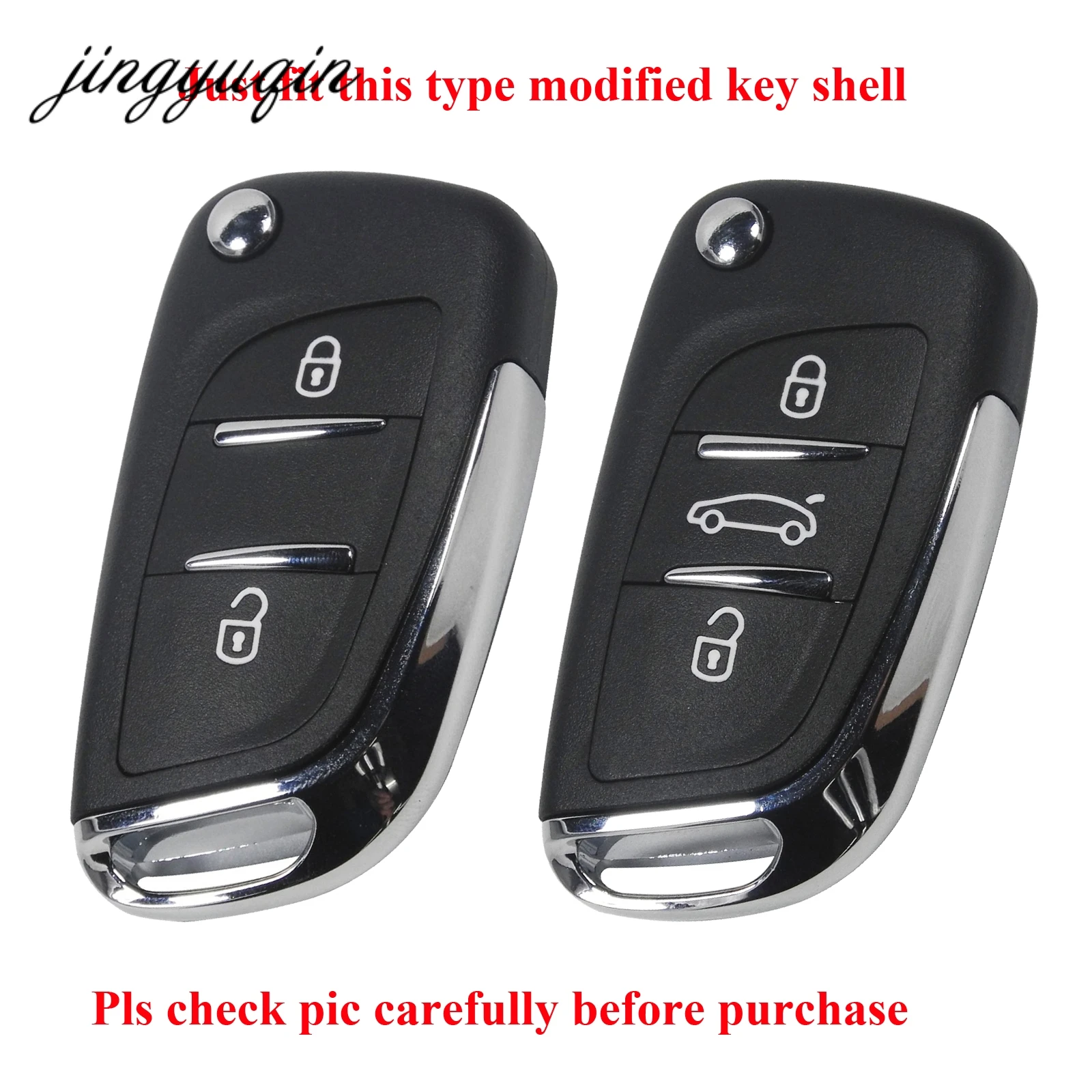 Модифицированный силиконовый чехол для ключа jingyuqin 3 кнопок Citroen C2 C3 C4 C5 Peugeot 107 207 307
