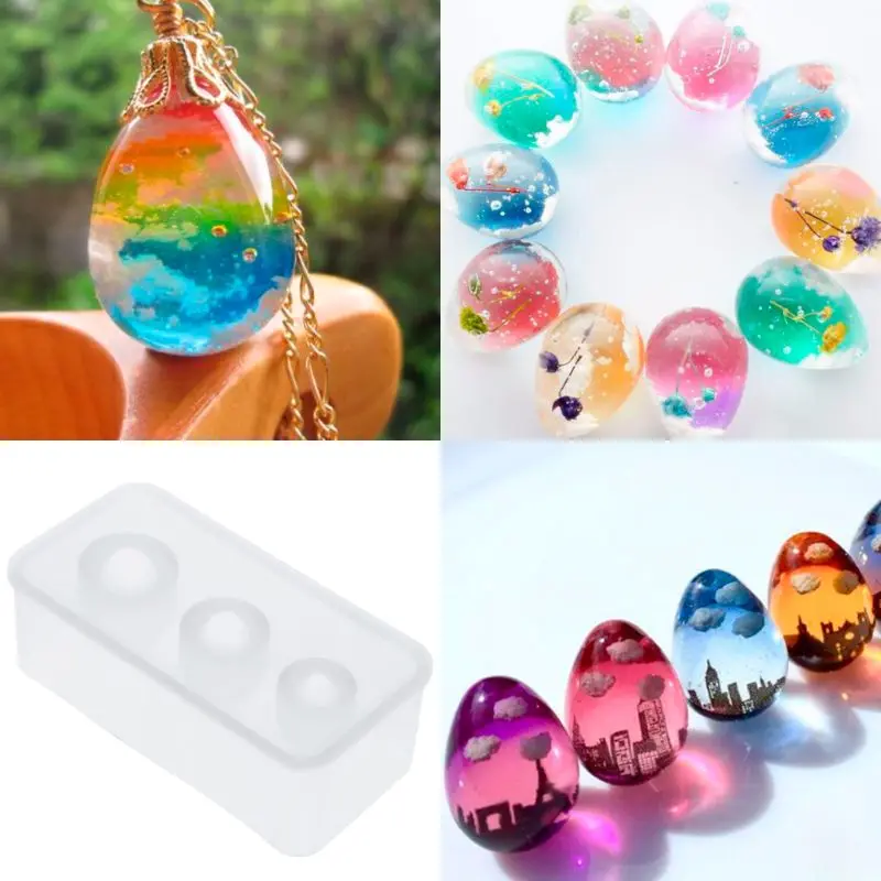 

ANGELADY 1PC Silicone Mold Egg Molds Epoxy Resin Crafts DIY Jewelry Making Cake Decor Home Ornaments Handmade Fondant Tools