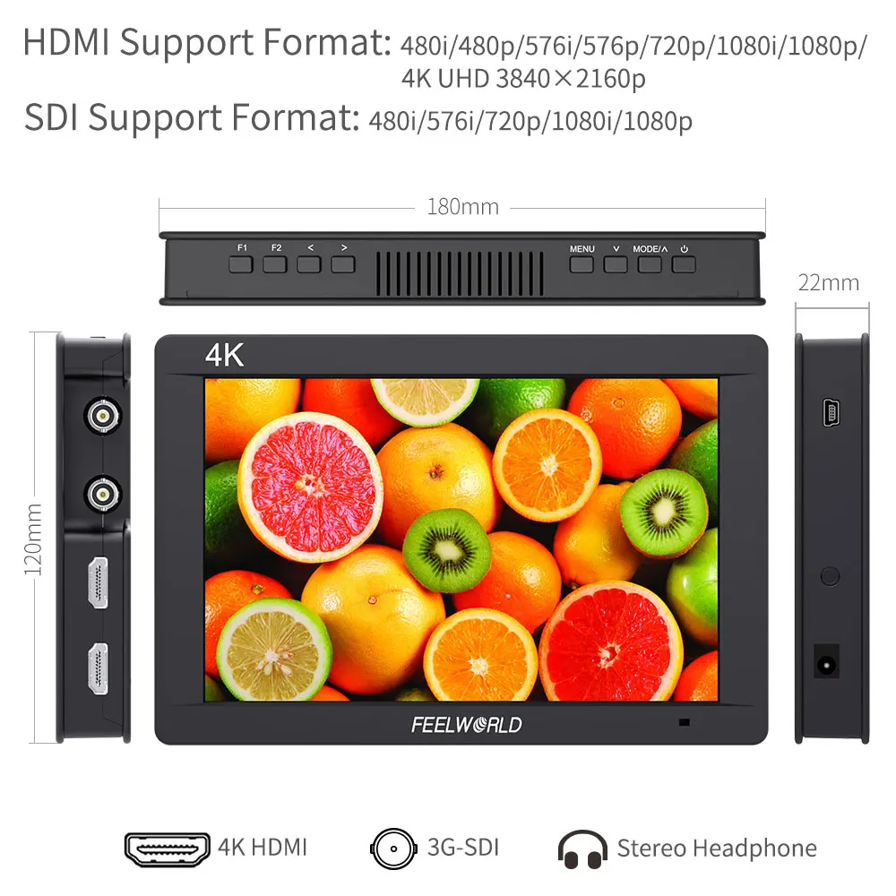 Монитор Feelworld FW703 с 7 дюймовым экраном камера DSLR поле Full HD видео помощник 1920x1200 IPS 4K