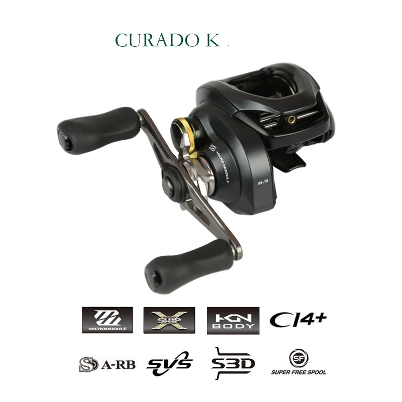 SHIMANO Рыболовные катушки CURADO K Капля воды колеса 6 + 1BB Центробежная сила Тормозная