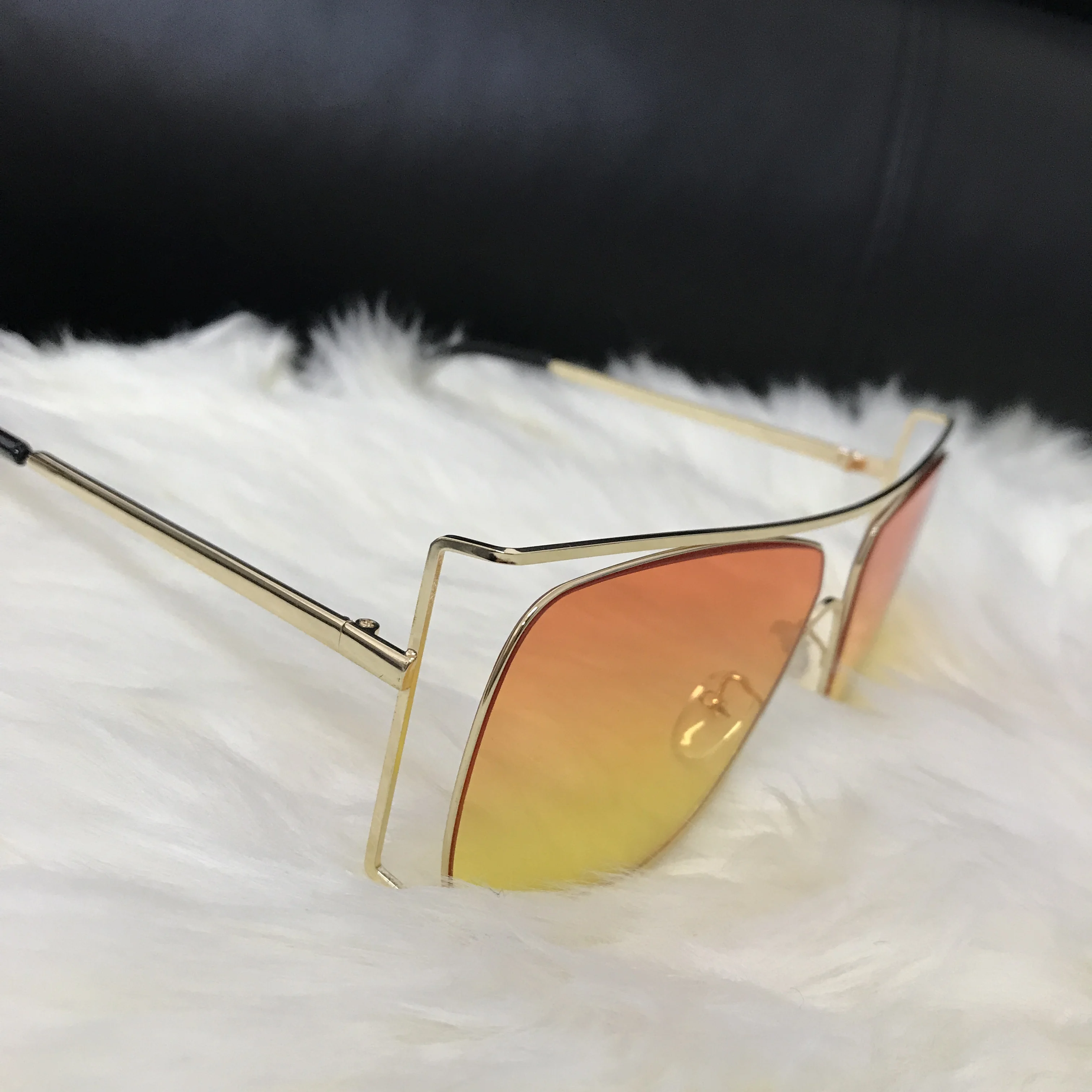 Emosnia оправы золотистые женские прозрачные солнцезащитные очки Для мужчин Брендовая Дизайнерская обувь пилот, солнцезащитные очки с большой оправой солнцезащитные очки с вогнуто-выпуклыми линзами, женские очки с оправой