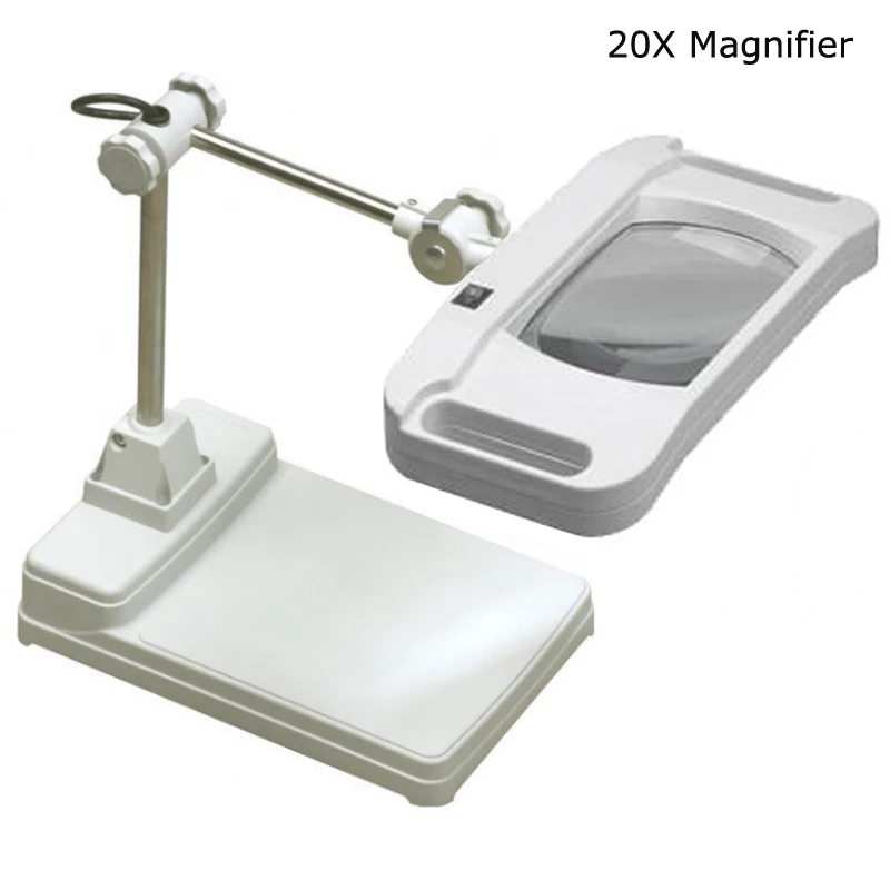 Buy 110/220V20X Benchtop Magnifier Lamp Cross Holder