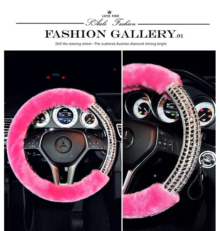 Personalized-Rhinestone-Wool-Car-Steering-Wheel-Covers-Fit-38CM-Plush-Diamond-Women-Car-Accessories-6
