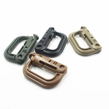 

Free Shipping Molle Tactical Backpack EDC Shackle Carabiner Snap D-Ring Clip KeyRing Locking Wholesale