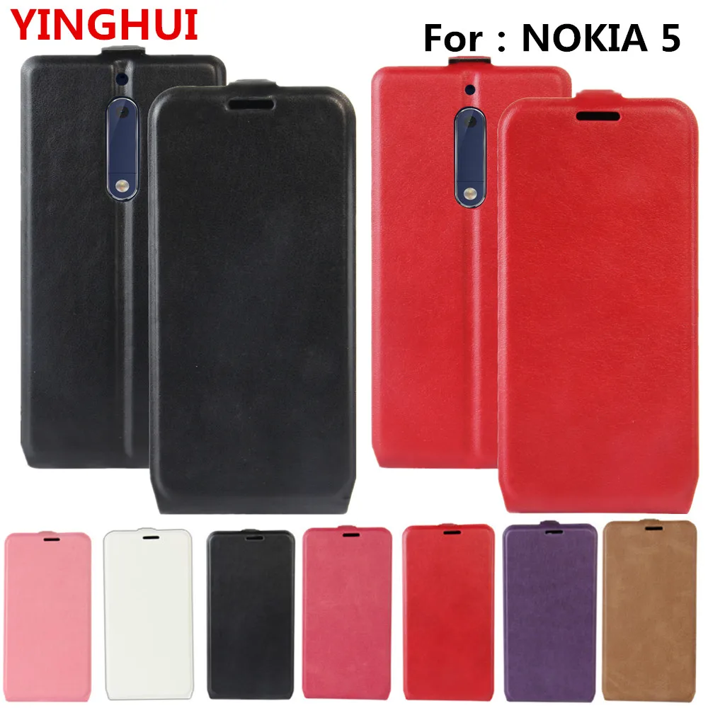 For NOKIA 5 Case 5.2inch Luxury PU Leather Flip Cover For NOKIA5 Case