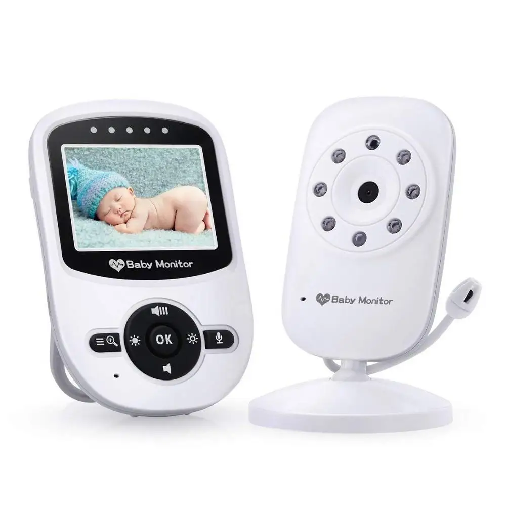 

Baby Monitors video nurse baby monitor with camera 2.4 inch LCD IR Night Vision Intercom Lullabies Temperature Monitor 2X Zoom