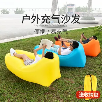 

2019 New Arrival NoneOutdoor Lazy Air Sofa Air Sofa Bag Portable Air-filled Bed Net Red Air Cushion Bed Single Air-blowing Chair