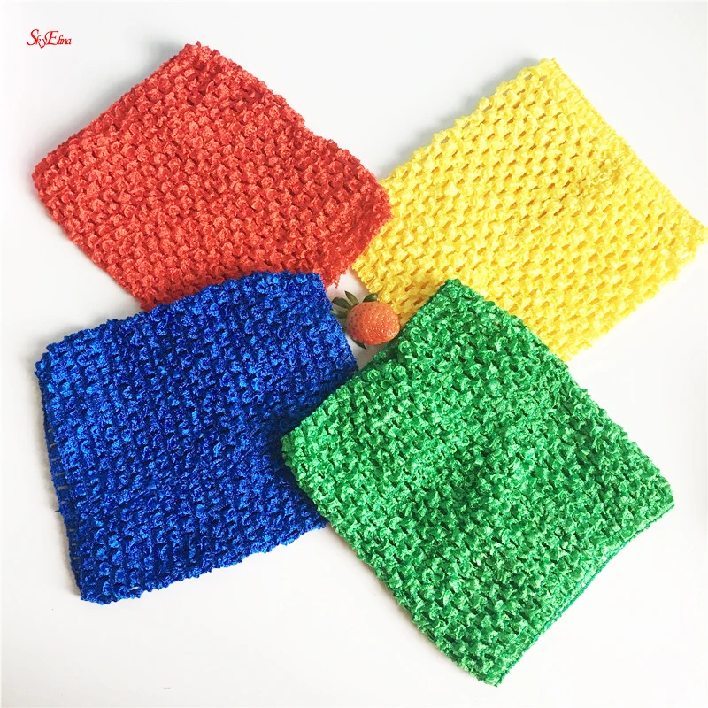 1 шт. синяя Тюлевая пачка 15x15 см вязанные крючком эластичные головные повязки для