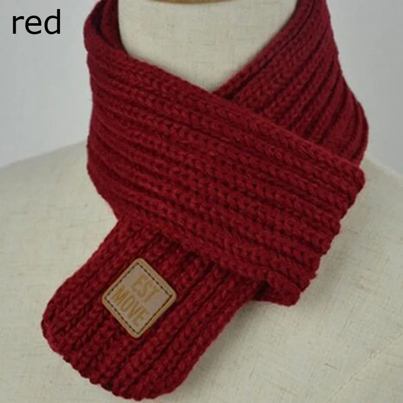Модный детский вязаный зимний теплый шарф с воротником, шейный платок для маленьких девочек, популярный шарф для взрослых