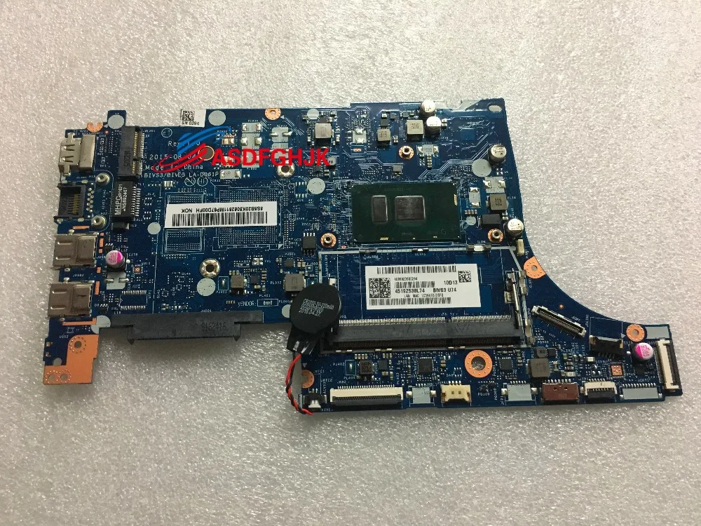 Оригинальная основная плата BIVS3 BIVE3 LA D061P для ноутбука Lenovo E31 80 Moederbord SR2EY I5 6200U CPU DDR3L