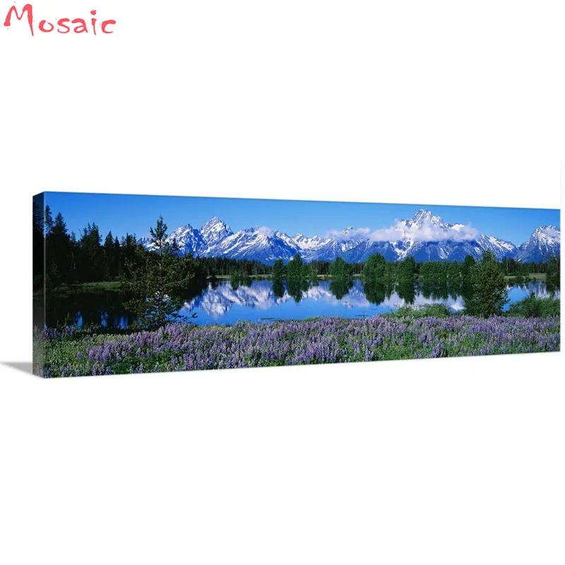 5D DIY алмазная живопись пейзаж Grand Teton национальный парк вышивка Алмазная Вышивка