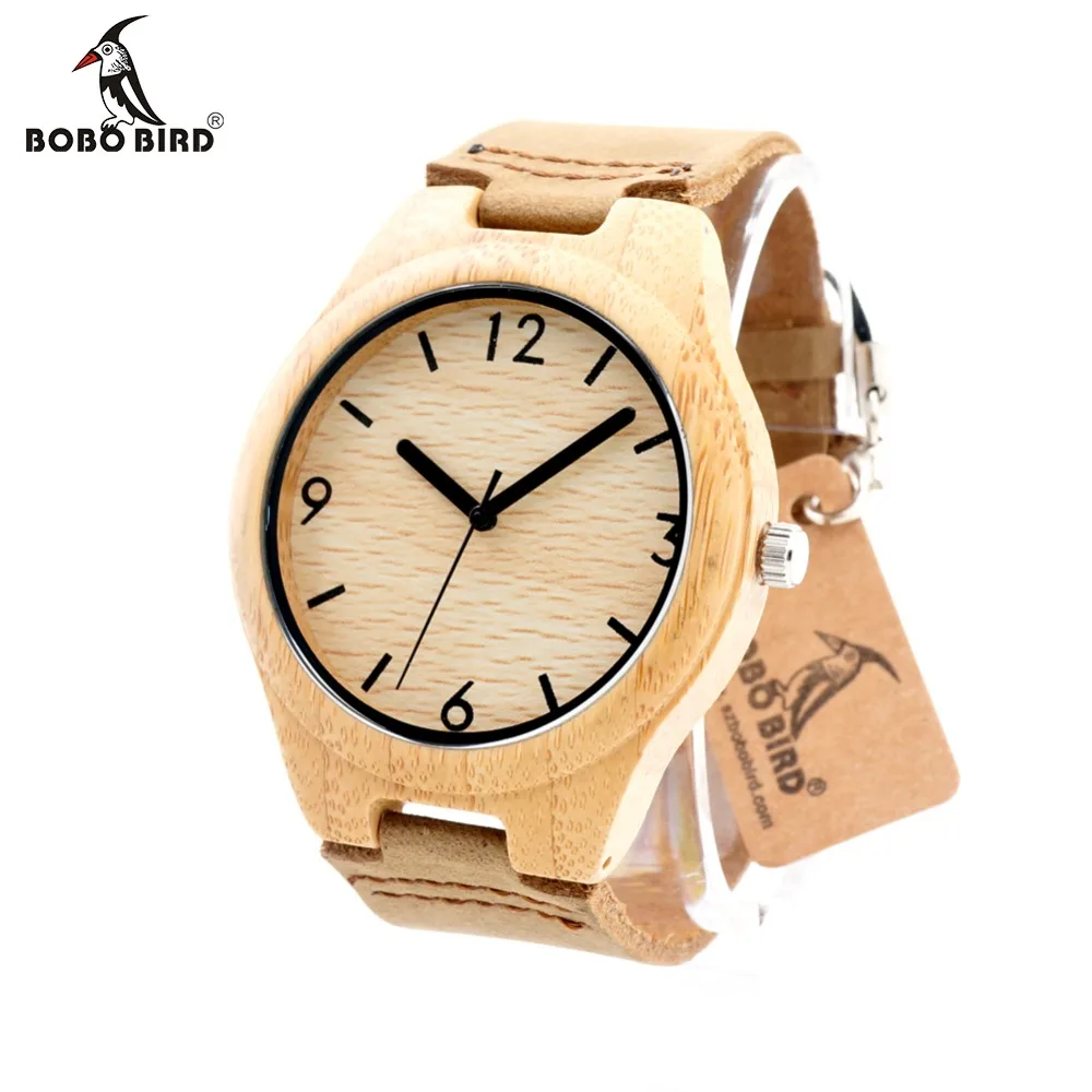Prix pour Bobo bird f15 japonais 2035 mouvement quartz bambou en bois montres doux réel Bande de Cuir Femmes Robe Montre pour Hommes Avec la Boîte OEM Prix pour Bobo bird f15 japonais 2035 mouvement quartz bambou en bois montres doux réel Bande de Cuir Femmes Robe Montre pour Hommes Avec la Boîte OEM