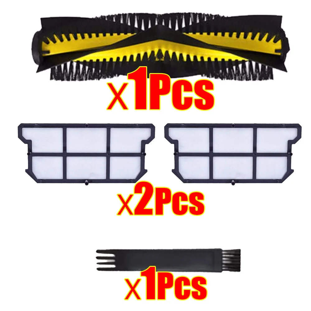 Роботизированный пылесос s части наборы роликов основная боковая щетка ткань Швабра Фильтр Hepa для Ilife V7S pro v7s V7s plus V7 - Цвет: 4Pcs