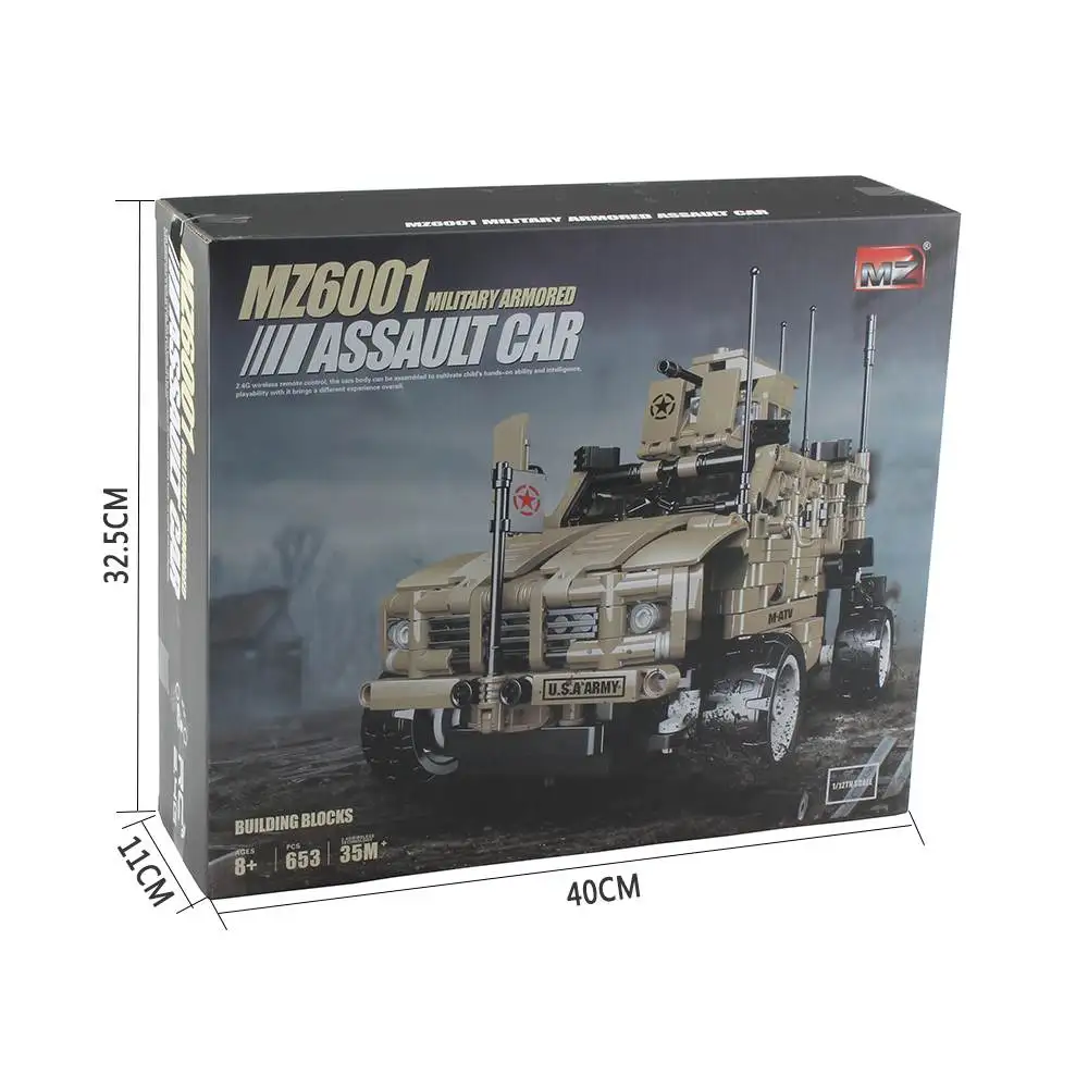 MoFun MZ6001 1/12 2,4 г 4CH 653 шт DIY собрать кирпичный блок RC автомобиль детская игрушка