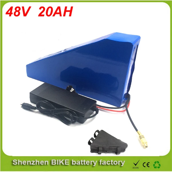 bike electric 1000w 48v battery, 48V 20Ah for 48v Bafang / 8fun 500w /1000w mid/center drive motor  with Free battery bag