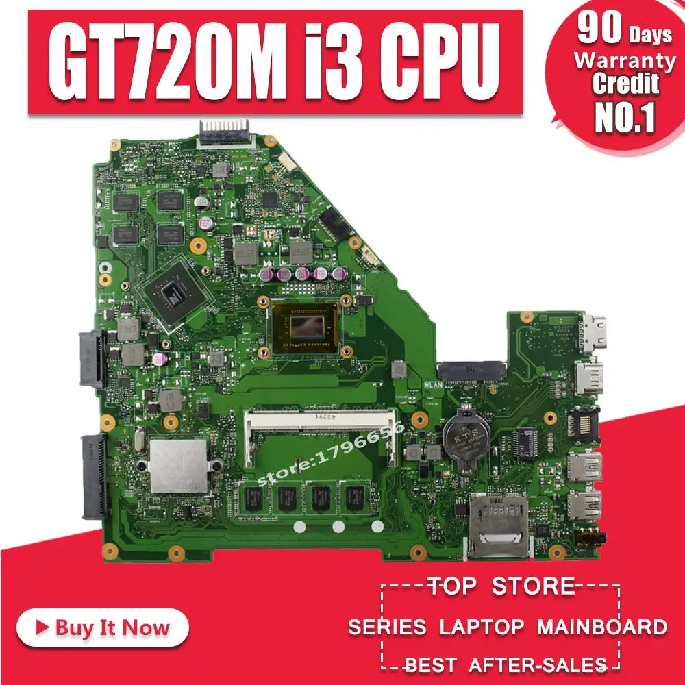  For ASUS X550C X552C X550CC R510CC DDR3 Laptop Motherboard GT 720M 2GB I3 CPU 4GB RAM HM76 X550CC R