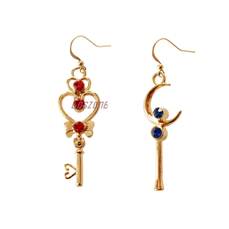 

Anime Sailor Moon Time Key Moon Stick Cosplay Earrings Jewelry Accessories Gift For Girl