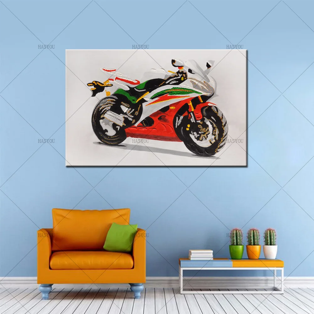 New-Design-Modern-Abstract-Motorbike-Oil-Painting-Hand-Painted-Motorcycle-Canvas-Picture-Christmas-Decorations-for-Home (2)