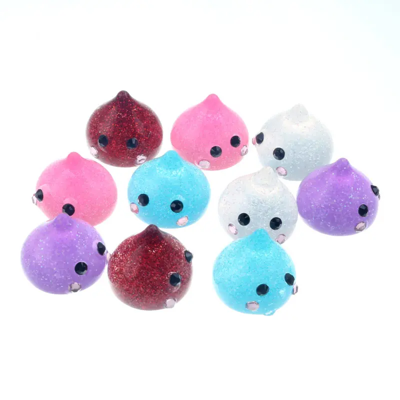 

15Pcs Mixed Resin Steamed Buns Decoration Crafts Flatback Cabochon Embellishments For Scrapbooking Kawaii Accessories