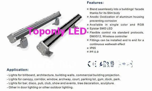 1m lenght DC24v 48w rgb font b led b font wall washer linear lighting IP65 waterproof