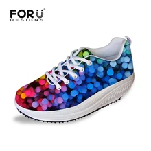 Женская обувь осень-зима дышащая обувь для свинга повседневная обувь с округлой подошвой в горошек для медсестры на танкетке со шнуровкой