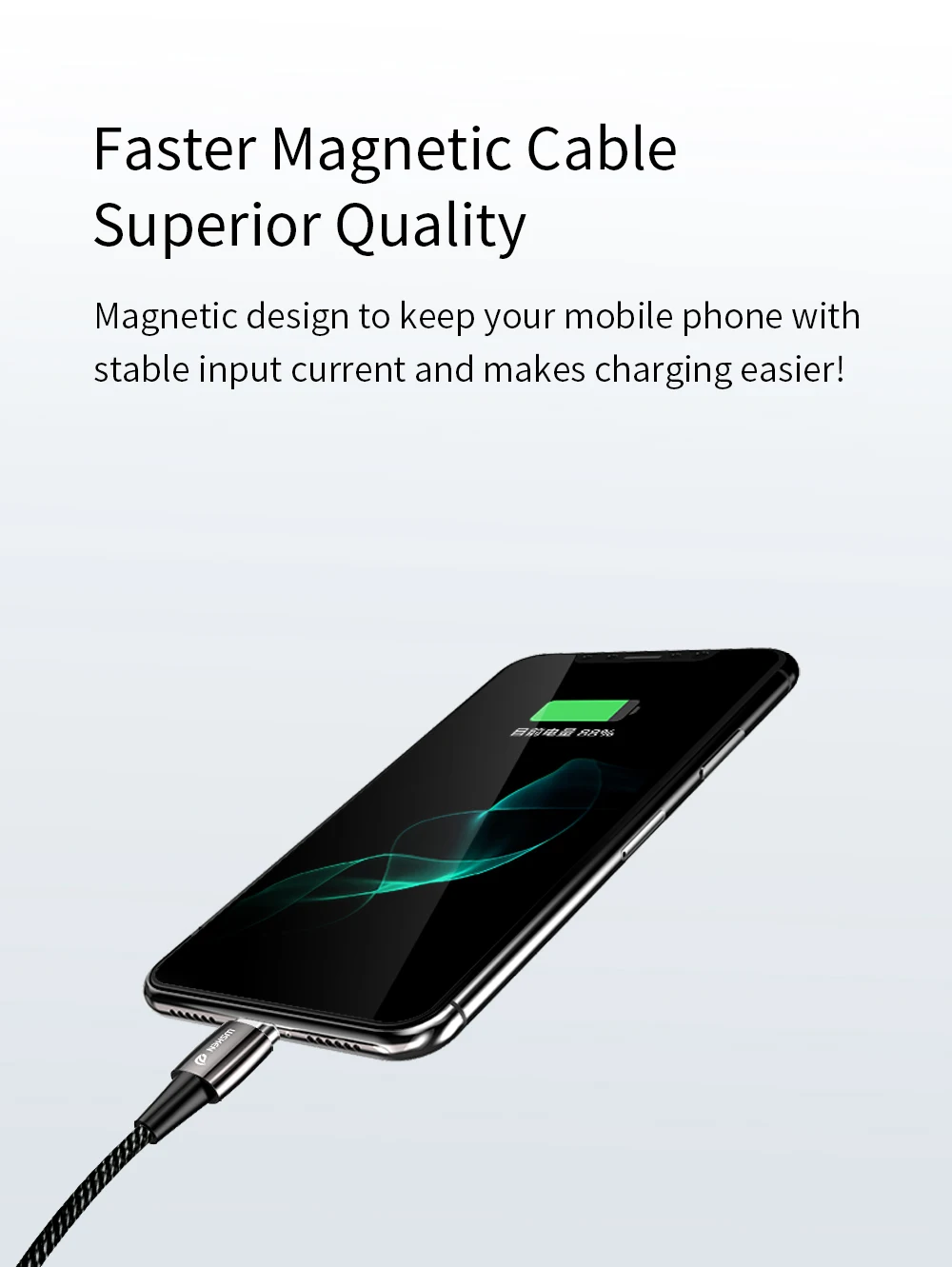 WSKEN X1 Pro Магнитный кабель для iPhone зарядное устройство 2.4A Быстрый Магнитный зарядный провод для iPhone кабель USB телефонный шнур адаптер для iPad