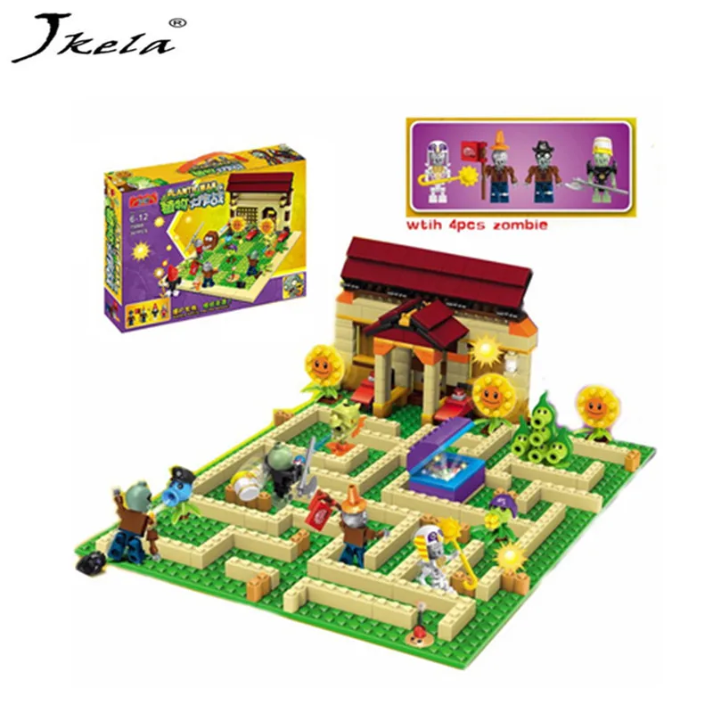 

[New] plants vs zombies can shoot struck game action toys& figures Building Blocks Bricks Compatible