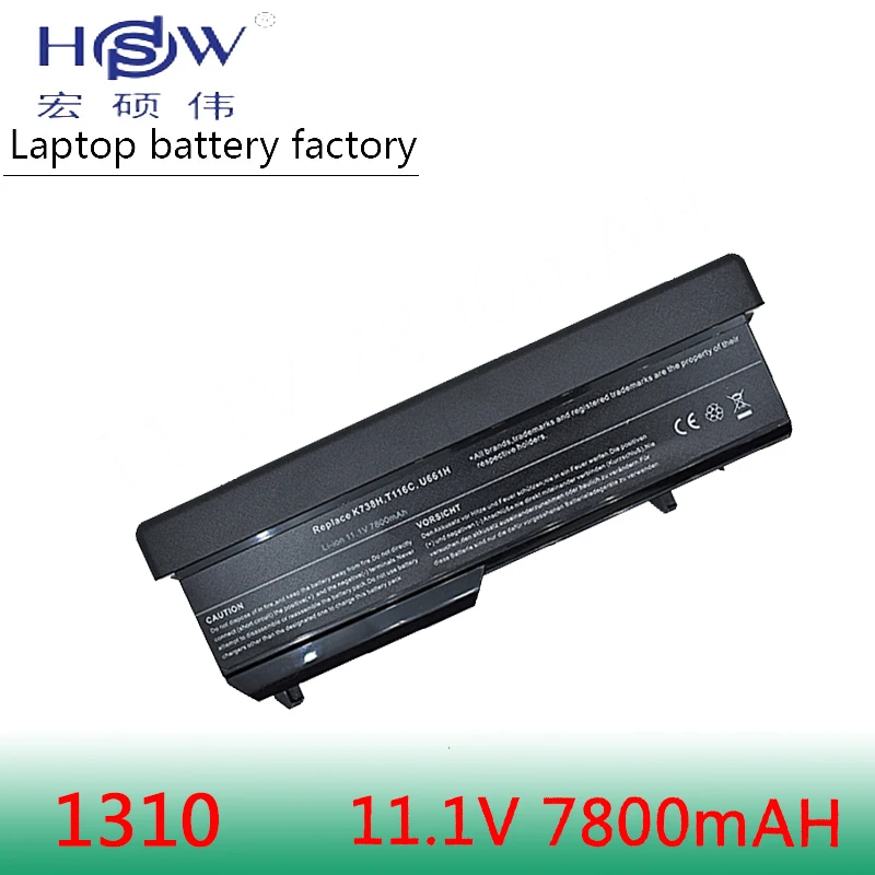 HSW 7800 мАч Тетрадь для Dell Vostro 1310 Батарея 1320 1520 1510 T114C T112C 0N241H 312-0724 451-10655 K738H N950C U661H bateria