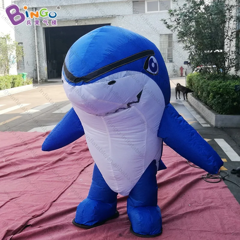 Personalized 1.8 Meters High Inflatable Shark Costume / Inflatable