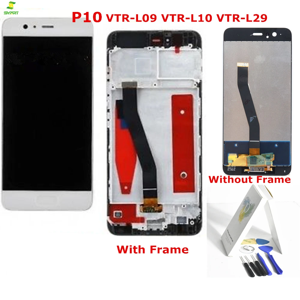 

Full For Huawei P10 LCD Screen Touch Display Digitizer With Frame Assembly Replacement VTR-L09 VTR-L10 VTR-L29 Hot P20 lite Lcd