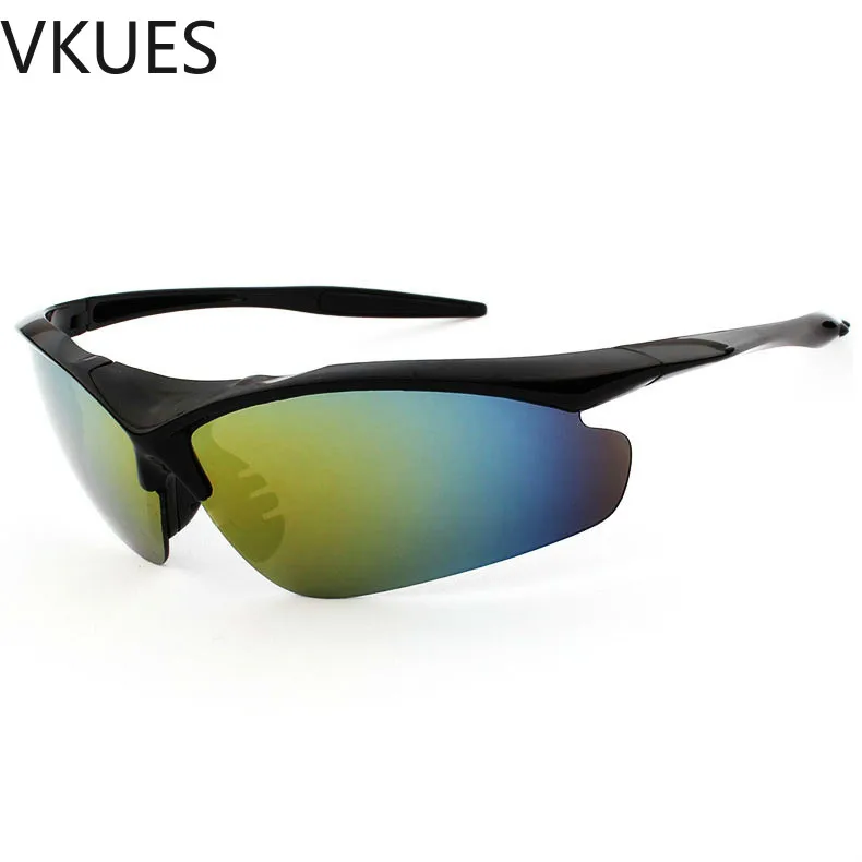 

VKUES Fashion Men's Sunglasses Semi-rimless Tough Sun Glasses Anti-glare Windproof Outdoor Sports Goggles Cyclists Eyewear UV400