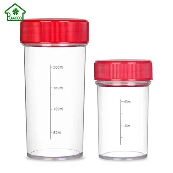 

2Pcs/set 200ml+60ml Water Cup with Scale Seal Leak proof Lab Beaker with lid Experiment Jups Safety Transparent Measuring Cups