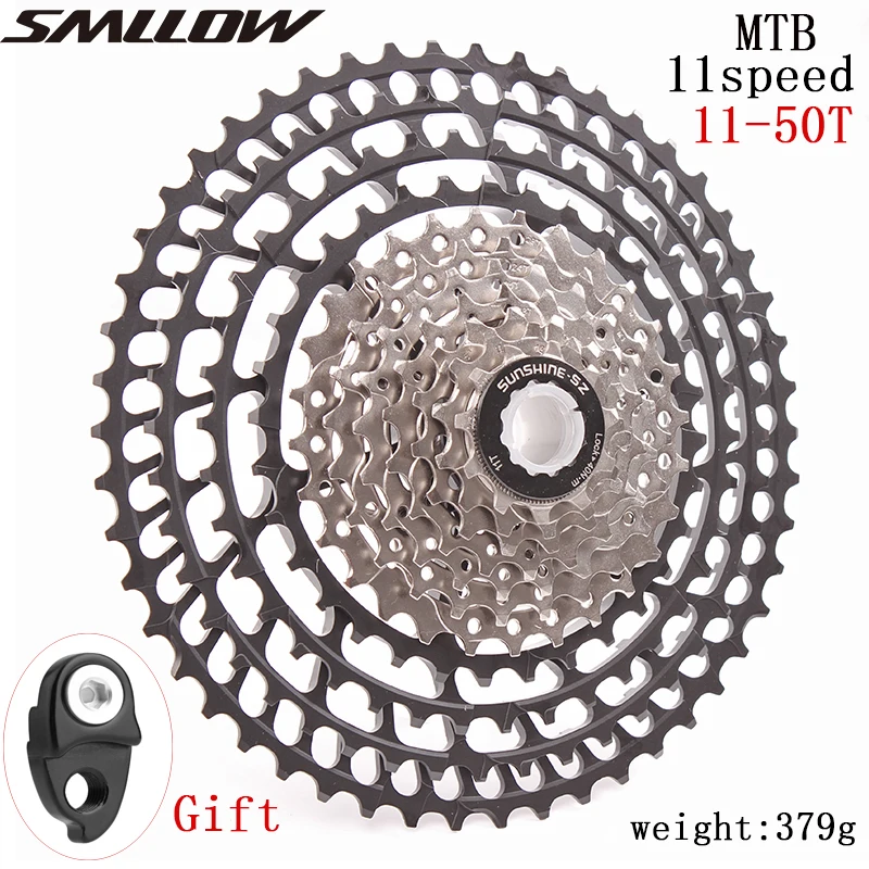 

SUNSHINE-SZ 11Speed Cassette 11-50T Wide Ratio Freewheel Mountain Bike MTB Bicycle Cassette Flywheel Sprocket Compatible