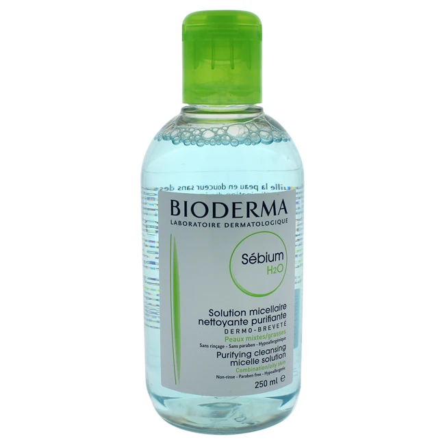 Sebium H2O Cleansing Solution by Bioderma for Unisex - 250 ml Cleanser