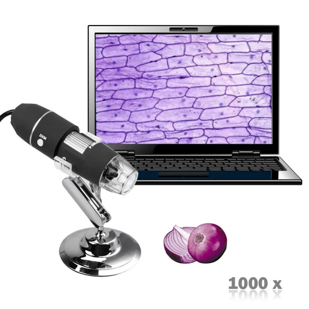 Практическая микроскоп Электроника 2-МЕГАПИКСЕЛЬНАЯ USB 8 СВЕТОДИОДНЫЙ Цифровой Микроскоп Камеры Эндоскопа Лупа 50X~ 500X Увеличение Мера ABS+ сплав