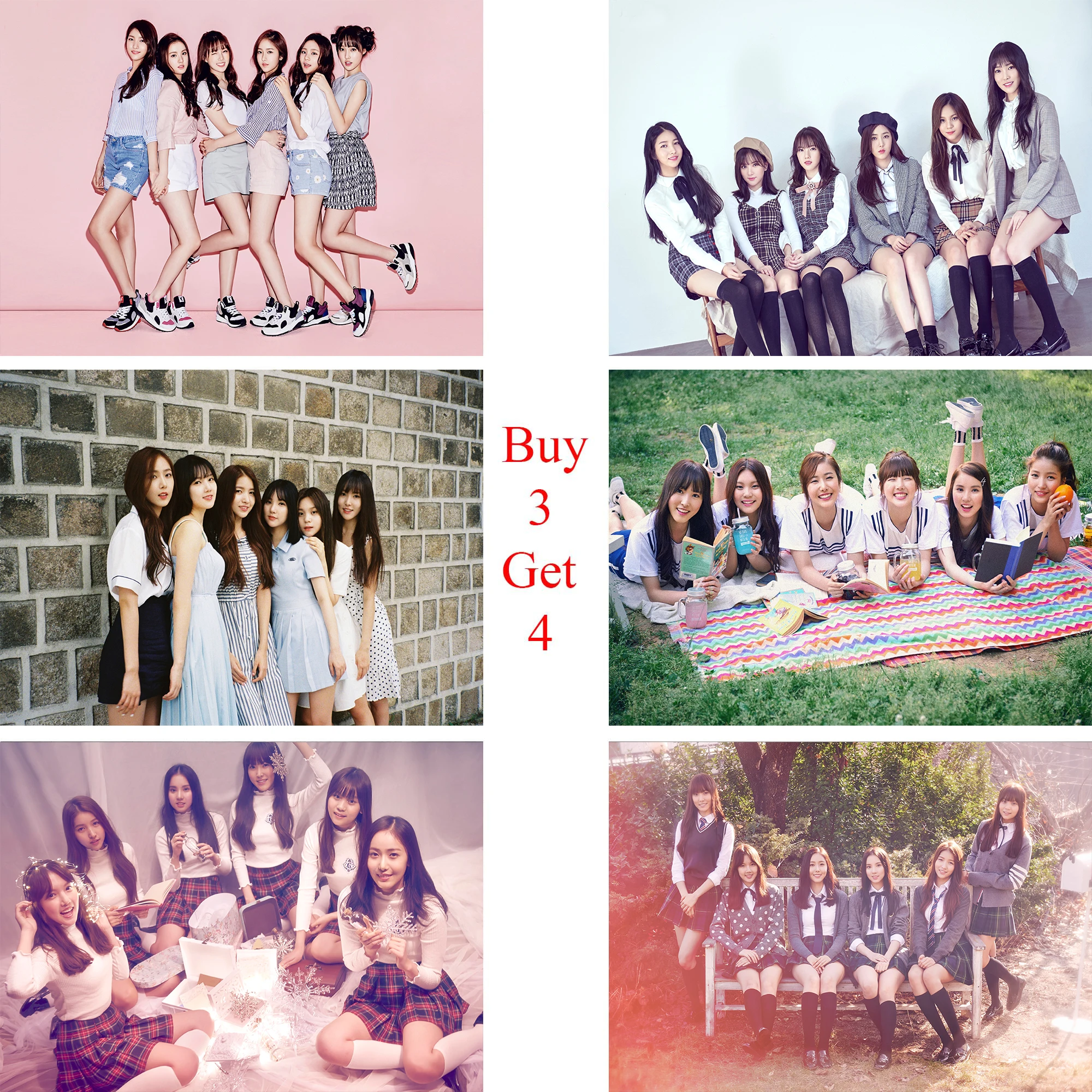 Постеры Gfriend настенные наклейки на стену с белым покрытием печать бумаги высокое