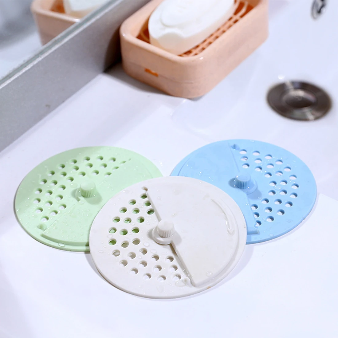Buy 1 Pcs Silicone Hair Catcher Bath Stopper Strainer