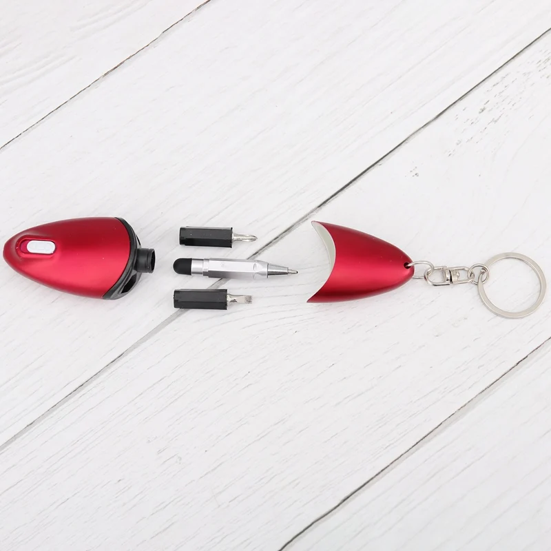 1 шт. дизайн Универсальный брелок отвертка шариковая ручка со светодио дный подсветкой брелоки