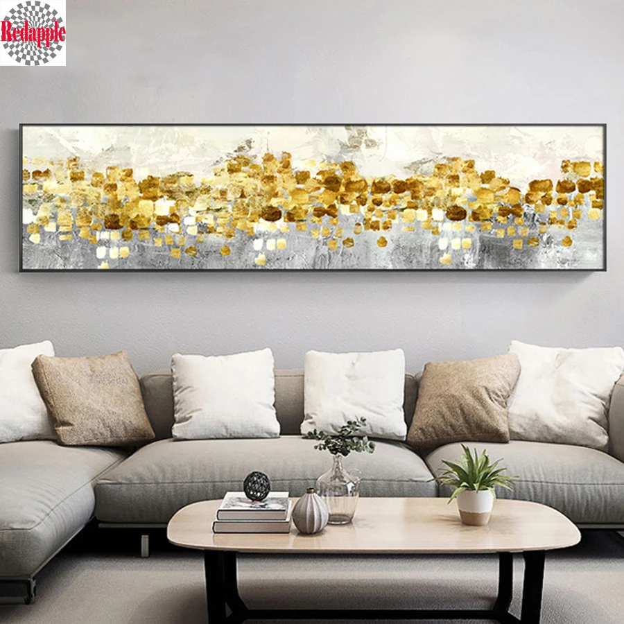 

5D DIY Diamond Painting Diamond Embroidery Abstract Golden Tree Rain Flowing Coins Decorative Picture Rhinestone Home Decoration