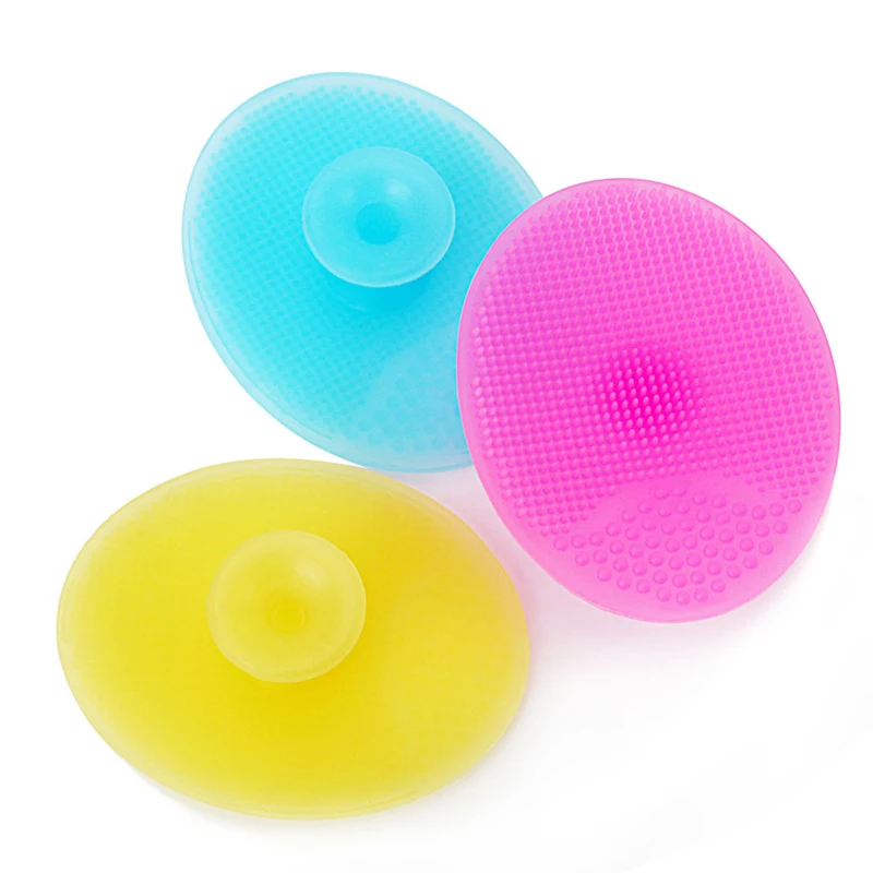 

Facial Exfoliating Brush Infant Baby Soft Silicone Wash Face Cleaning Pad Skin SPA Scrub Cleanser Tool K0415