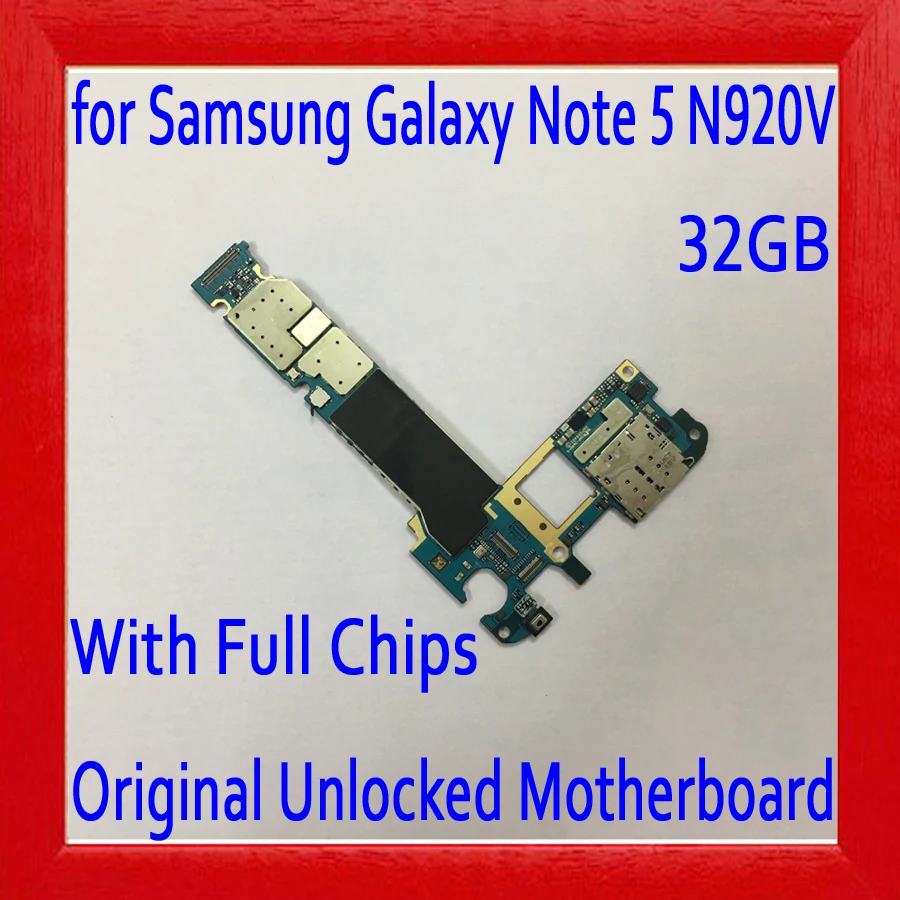 

32GB for Samsung Galaxy Note 5 N920V Motherboard with OS System,100% Original unlocked for Note 5 N920V Mainboard,Free Shipping