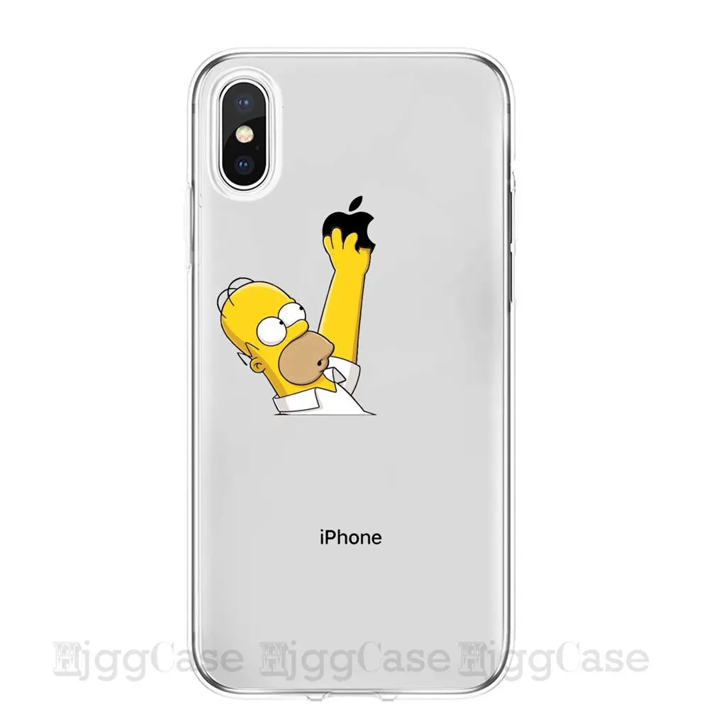 Homer J. Simpson Phone Чехол для iPhone 5 5S SE 6 6s 7 8 PLUS X XR XS MAX Милый Забавный модный мультяшный силиконовый чехол для телефона s