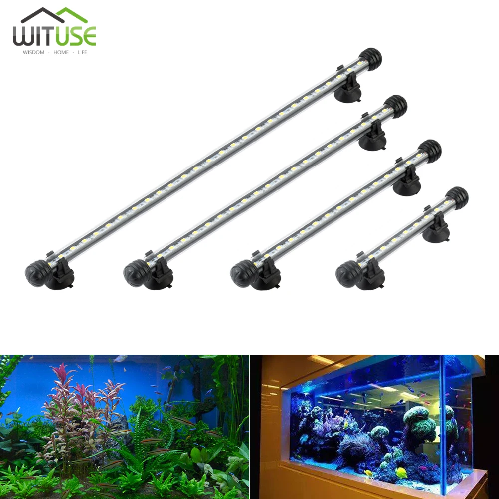 

US Plug 220V LED Aquarium Fish Tank Light Submersible Lamp Remote Control 19 / 28 / 38 / 48cm US Plug Aquarium Led Lighting