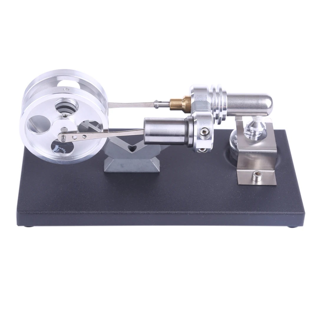  DIY Metal Cylinder Hot Gas Turbine Stirling Engine Black Metal Baseplate Stem Learning Model Toys For Children