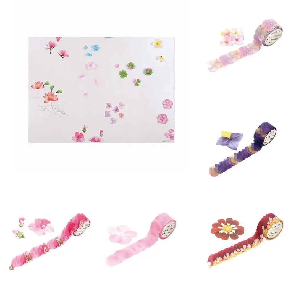 

Top 200Pcs/Roll Petal Style Washi Tape DIY Scrapbook Craft Decorative Stickers