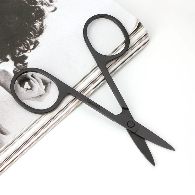 

Portable Eyebrow Trimmer Scissors Stainless Steel Hair Removal Makeup Tool